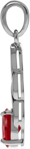 Miniatura 3 de Silvershake Colgante solitario de plata de ley 925 con nudo celta y cadena de 18 pulgadas