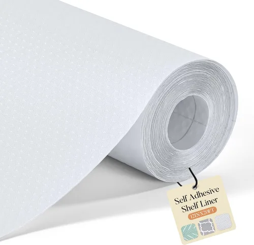 Glotoch - Revestimiento autoadhesivo para estantes de cocina, revestimientos transparentes para estantes de despegar y pegar, papel de contacto