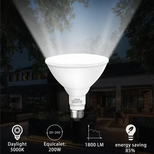 Miniatura 2 de Gonhom Par38 Bombillas LED de Inundación para Exteriores, Regulables 1800LM, 20W Reemplaza hasta 200W, Bombillas de Luz de Inundación para 5000K