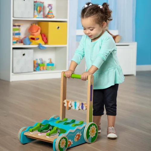 Miniatura 9 de Melissa & Doug - Juguete con patrón de bloques y tablas, juguete clásico, Azul claro