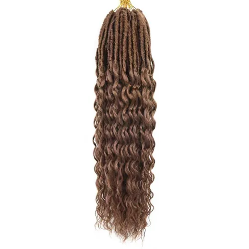 Miniatura 54 de Cabello de ganchillo para mujeres negras Goddess Locs de 14 pulgadas 8 paquetes 613 Locs falsos suaves preenganchados trenzas de ganchillo cabello