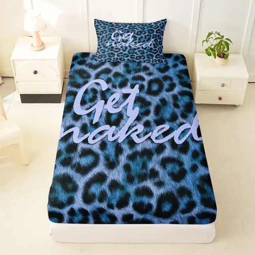 Miniatura 29 de Feelyou Leopard Print Lips Fitted Sheet Twin Size for Kids Boys Girls Cheetah Print Bed Sheets Set 16" Deep Pocket Soft Breathable Microfiber