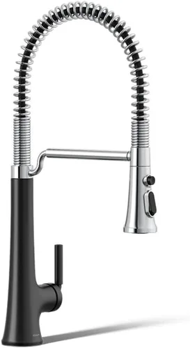 Miniatura 37 de KOHLER 23767-BL Grifo de tono de barra de cocina de un solo mango, grifo de fregadero de preparación, grifo de barra húmeda, grifo para fregadero