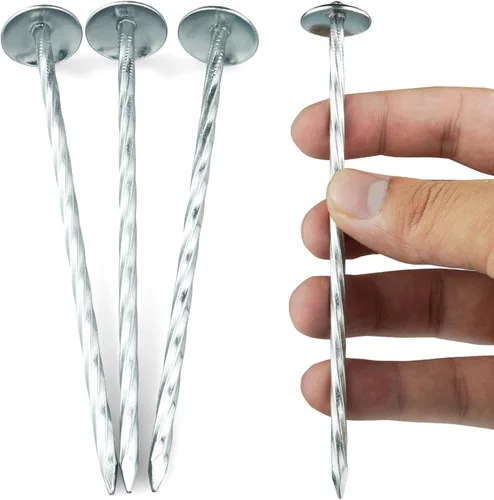 Miniatura 7 de Estacas de paisaje – Pines de picos para bordes de paisaje de jardín – Nuevo diseño tipo paraguas grapas de césped galvanizadas de 5 pulgadas