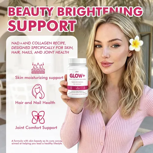 Miniatura 4 de Jovi Glow+ NAD+ - Gomitas avanzadas de colágeno hidrolizado, absorción avanzada, péptidos multitipo con resveratrol, ácido hialurónico, vitamina C