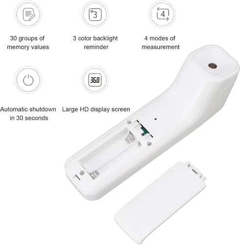 Miniatura 4 de Termómetro infrarrojo eléctrico digital sin contacto para hospital, termómetro de frente, termómetro digital para toda la familia con lecturas