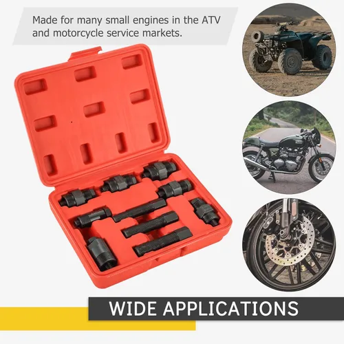 Miniatura 6 de Juego de extractor de volante de motocicleta 10 piezas universal ATV herramienta de reparación de motocicleta para motocicletas, Honda, Suzuki