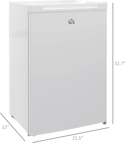 Miniatura 7 de HOMCOM - Congelador mini de mostrador de 3 pies cúbicos, congelador compacto vertical con estantes removibles, puerta reversible para el hogar