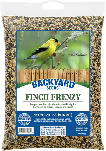 Miniatura 13 de Backyard Seeds Finch & Small Songbird Frenzy 5lbs – Mezcla de semillas de cardo Nyjer prémium para comederos de pinzones, bolsa pequeña de comida