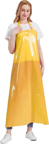 Miniatura 7 de Nanxson Delantal impermeable de TPU Delantal de trabajo industrial ligero con hebilla ajustable delantales de carnicero para lavavajillas CF3148 Rosa