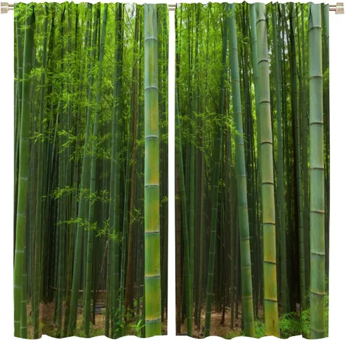Miniatura 18 de Cortinas de bambú 3D impresas para exteriores, cortinas de bambú natural japonés zen, sala de estar, cocina, bolsillo para barra, cortinas