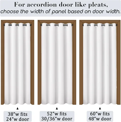 Miniatura 2 de Cortina de puerta para privacidad de puerta, cortina para puertas de armario para abrir armario de dormitorio, cortinas térmicas opacas para calor