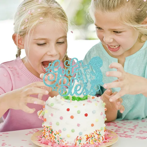 Miniatura 5 de Rsstarxi 1 paquete de decoración de pastel con purpurina que Dios bendiga al niño, primera comunión, bautismo, decoración para bautismo, baby