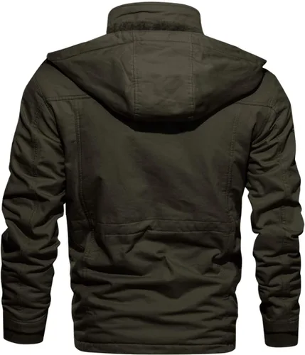 Miniatura 2 de CRYSULLY - Abrigo de invierno con capucha extraíble para hombre