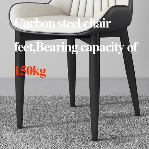 Miniatura 3 de Accent Chairs, Modern Accent Chairs Faux Leather Dining Chairs Mid Century Side Chair Leisure Chair with Metal Legs for Living Room