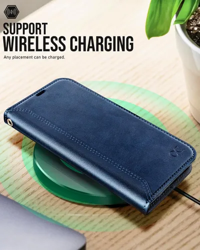 Miniatura 5 de OCASE Funda Cartera Compatible con iPhone 15, Funda Tipo Folio de Cuero PU con Tapa con Portarjetas y Bloqueo RFID Función Atril