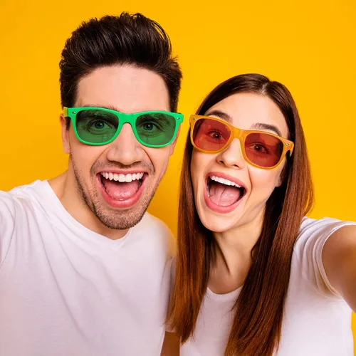 Miniatura 81 de Suministros para regalos de fiesta de colores neón Paquete de 8 gafas de sol unisex