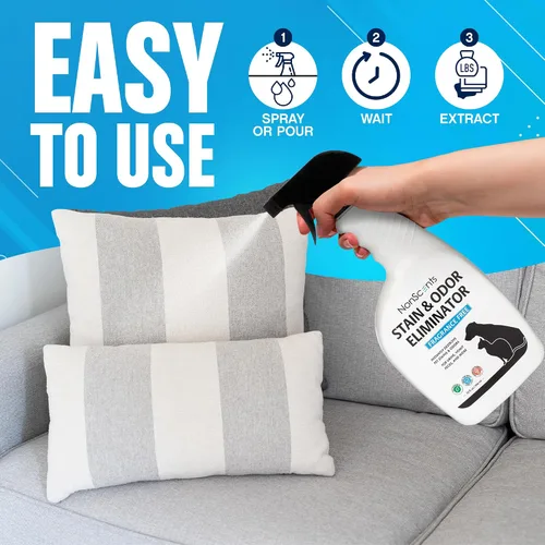 Miniatura 3 de NonScents Spray eliminador de manchas y olores para olores fuertes, 32 onzas, eliminador de olores de mascotas para el hogar, removedor de manchas