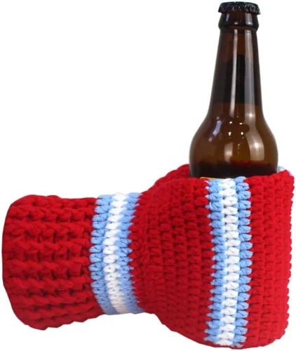 Miniatura 10 de Guantes de lana FunisFun para cerveza, guante tejido para beber con costuras para regalo de broma de elefante blanco, idea para fiestas previas al