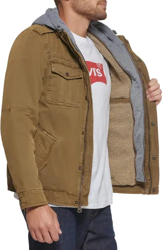 Miniatura 5 de Levi's Chaqueta estilo militar con capucha de algodón lavado para hombre