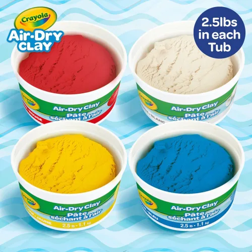 Miniatura 3 de Crayola - Arcilla de secado al aire, colores clásicos, juego a granel (4), 2.5 lb arcilla de modelado para niños en baldes resellables Blanco