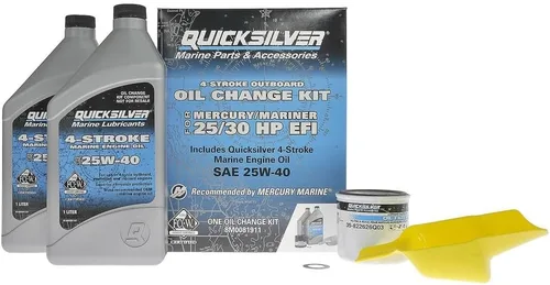 Kit de cambio de aceite Quicksilver de 4 tiempos – para motores fuera de borda Mercury – 15, 20, 25, 30, 40, 50, 60, 75, 90, 115, 150, 175, 200,