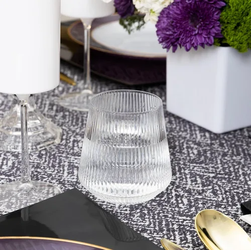 Miniatura 9 de PLASTICPRO Paquete de 12 copas de vino de plástico transparente con borde dorado, sin tallo, desechables, de 12 onzas, sin BPA, vasos de vino