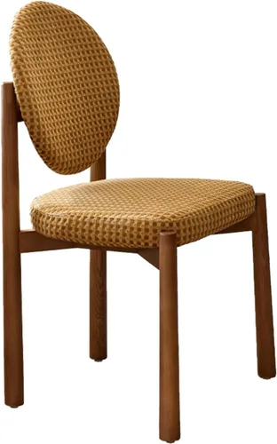 Miniatura 17 de Upholstered Dining Chairs with Fabric/Plush Cushion, Wooden Dining Room Chair Set of 1/2/4, Kitchen Chair for Living Room Balcony Black+brown