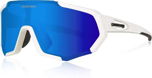 Miniatura 12 de Queshark - Gafas de ciclismo, lentes de sol deportivos para hombres y mujeres, 1 lente polarizada 2 HD, lentes de sol polarizados para ciclismo