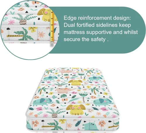 Miniatura 5 de Colchón para cuna de bebé de 3 pulgadas, colchón infantil de 38 pulgadas de largo x 26 pulgadas de ancho, colchón para niños pequeños sin huecos