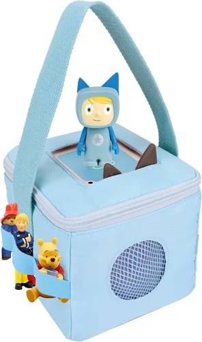 Annmore Estuche de transporte para Toniebox, organizador de almacenamiento para reproductor de audio y figuras, compatible con versiones 1 y 2 (azul)
