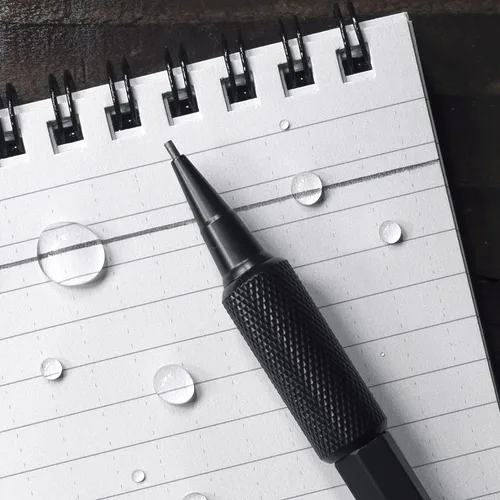 Miniatura 4 de Rite in the Rain - Lápiz mecánico resistente a la intemperie, barril negro, mina negra de 1.3 mm (N°. BK13) lápices de escritura