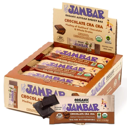 JAMBAR Organic Artisan Energy Bar (Chocolate Cha Cha - 12 unidades)