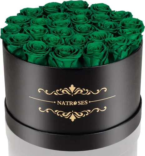 Miniatura 20 de NATROSES 27 Rosas Preservadas para Siempre en una Caja, Flores Preservadas para Entrega de Cumpleaños, para Mamá, Buttermilk Suero de mantequilla
