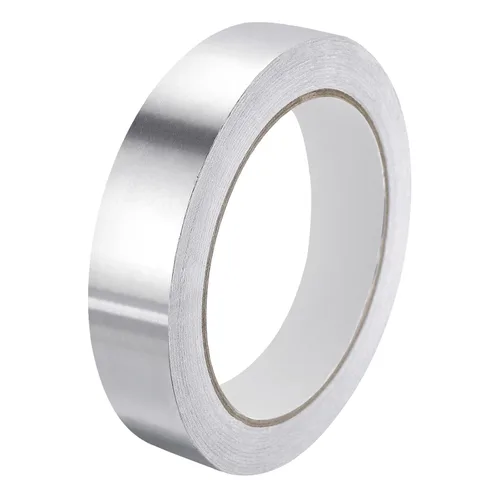 MECCANIXITY Cinta de papel de aluminio, cinta de aluminio de 0.79 pulgadas x 65 pies (3.5 mil), cinta HVAC de alta temperatura, cinta de aluminio