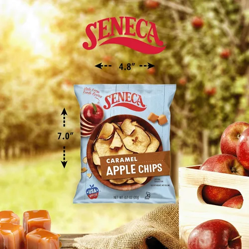 Miniatura 10 de Seneca Chips de manzana de caramelo Hecho de manzanas frescas 100% manzanas rojas deliciosas Huertos de Yakima Valley Perfección de manzana