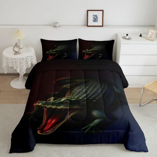 Miniatura 40 de Feelyou, juego de ropa de cama estilo vaquero tamaño individual para niños, juego de edredón occidental para niños y niñas, desierto del lejano