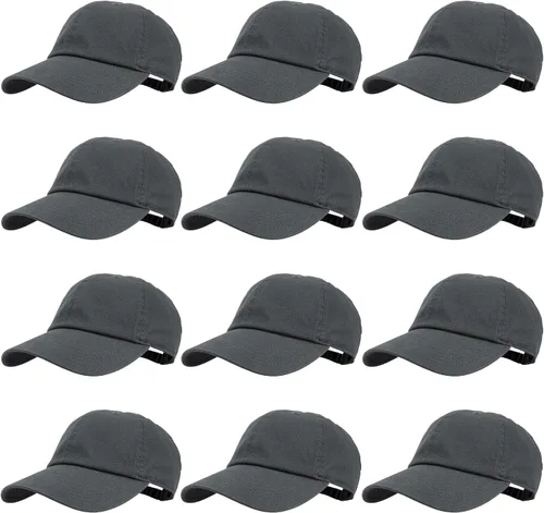 Miniatura 107 de Gelante Gorras de béisbol 100% algodón liso en blanco tamaño ajustable al por mayor a granel de 12