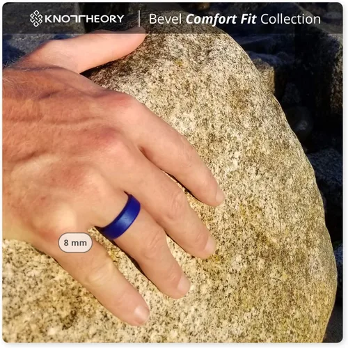 Miniatura 12 de Knot Theory - Anillo de boda de silicón para hombres y mujeres Anillos de goma finos de calidad superior con gran estilo, comodidad; son ideales