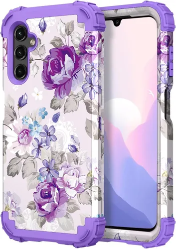 Miniatura 43 de Hocase Funda para Galaxy A37 5G, protección resistente a prueba de golpes, parachoques de goma de silicona suave+funda protectora híbrida