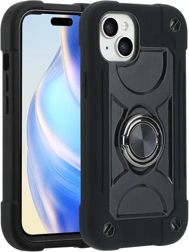 Miniatura 112 de MARKILL Funda compatible con iPhone 15 de 6.1 pulgadas con soporte integrado, [grado militar resistente de cuerpo completo] protección contra Rosa