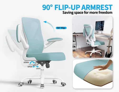 Miniatura 3 de Silla de Oficina - Silla de Escritorio Ergonómica con Soporte Lumbar Ajustable, Silla de Computadora de Malla, Sillas de Oficina Ejecutivas