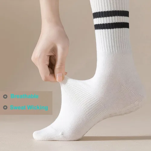 Miniatura 4 de JCZANXI Calcetines de yoga con empuñaduras para mujer, calcetines de agarre antideslizante para yoga, pilates, barra, baile, ballet, entrenamientos