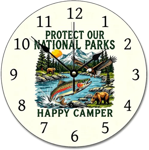 Miniatura 64 de ArogGeld God Bless America USA 250th Anniversary Clock 250 Years of Freedom 1776-2026 Wooden Wall Clocks Battery Operated 10 Inch Men Cave Home