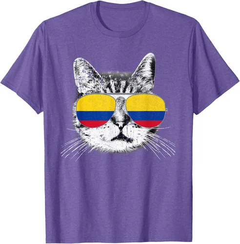 Miniatura 10 de Camisa de bandera de Colombia, orgullo colombiano, gato, hombres, mujeres, niños, camiseta de regalo