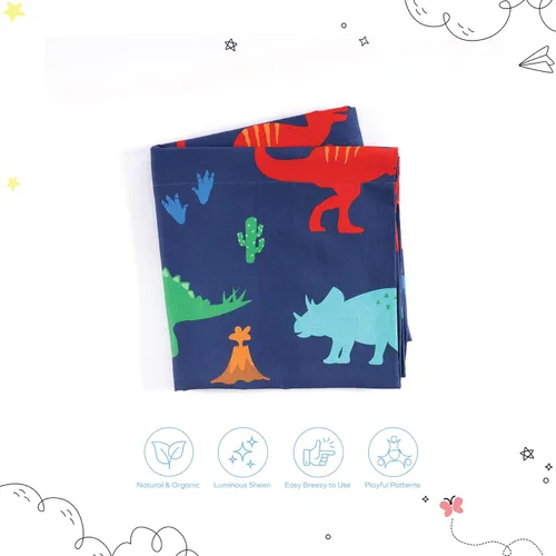 Miniatura 4 de Boston Linen Co. - Funda de almohada para niños, funda de cama de dinosaurio Rawr para niños, tumbona para leer, descansar y juegos, tamaño King