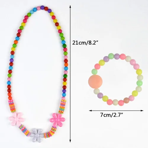 Miniatura 2 de obmwang Juego de 30 pulseras y collar de princesa, disfraz de adolescente, joyería de juego para mujeres, disfraces de disfraces, recuerdos de fiesta