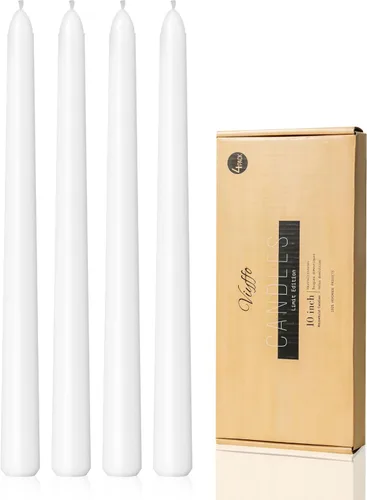 Miniatura 12 de Viyffo Paquete de 20 velas cónicas blancas, mini velas sin goteo de 4 pulgadas, sin perfume, tiempo de combustión de 1.5 horas para rituales