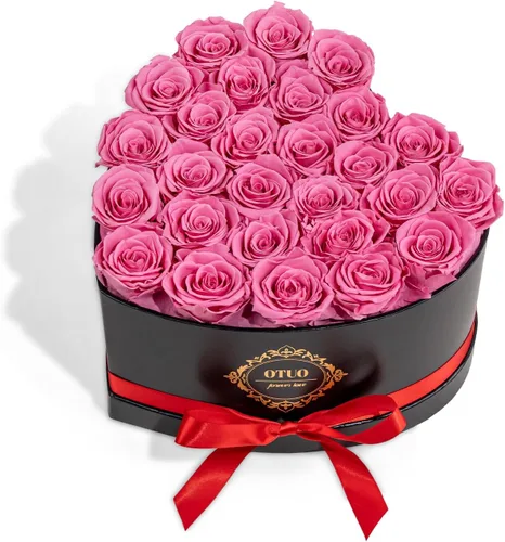 Miniatura 9 de 16 rosas preservadas en caja en forma de corazón, flores para entrega Prime que duran hasta 2 años, flores reales eternas para esposa, novia, madre
