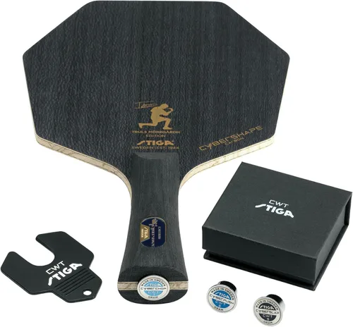 Miniatura 5 de STIGA Cybershape Carbon CWT Truls Edition - Cuchilla de tenis de mesa con tecnología de peso personalizada, control superior y agarre mejorado